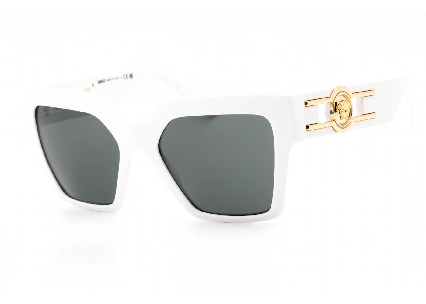 versace square sunglasses white/dark grey (ve4458-314/87 54)