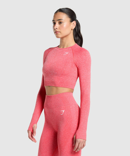 Women's Gymshark Vital Crop Top Coral Red