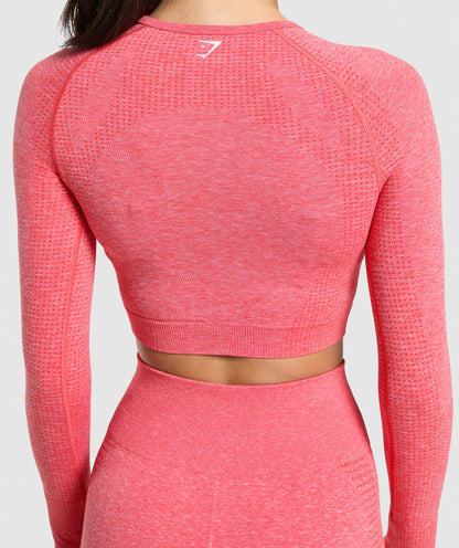 Women's Gymshark Vital Crop Top Coral Red