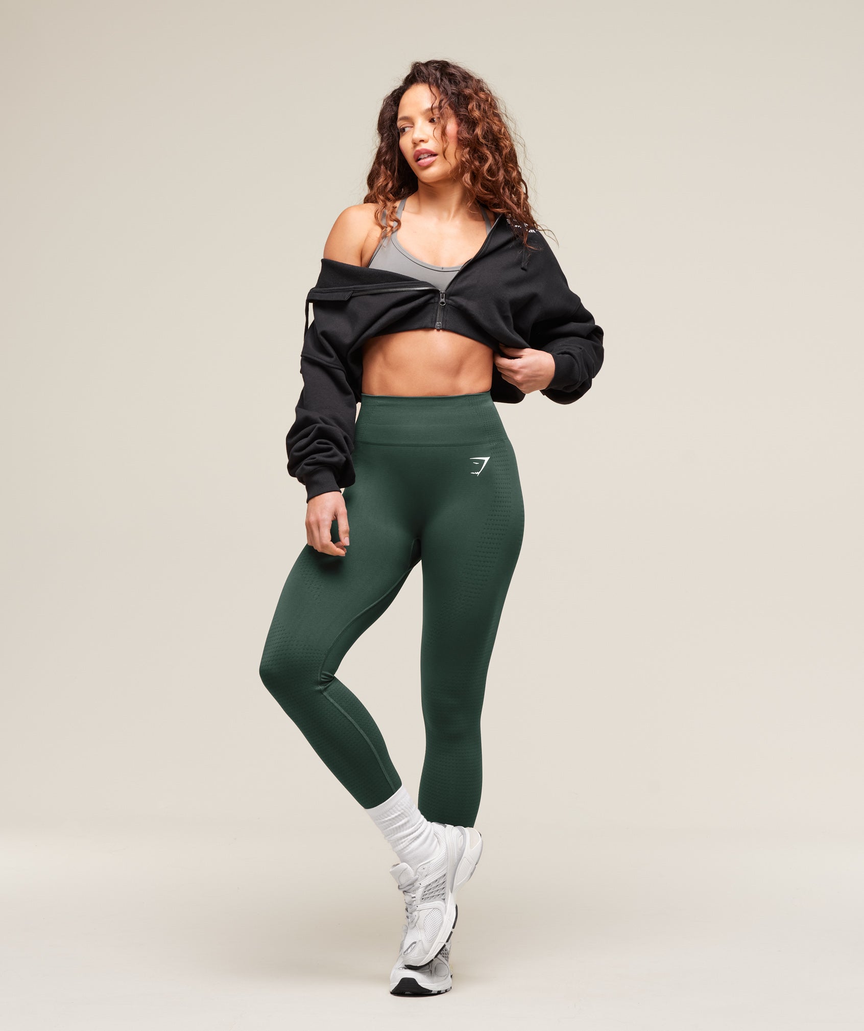 Women's Gymshark Vital Leggings Woodland Green Marl