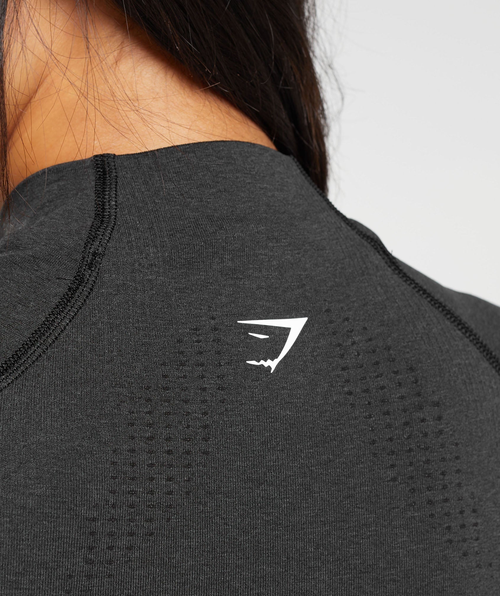 Women's Gymshark Vital Midi Zip Up Jacket Black Marl