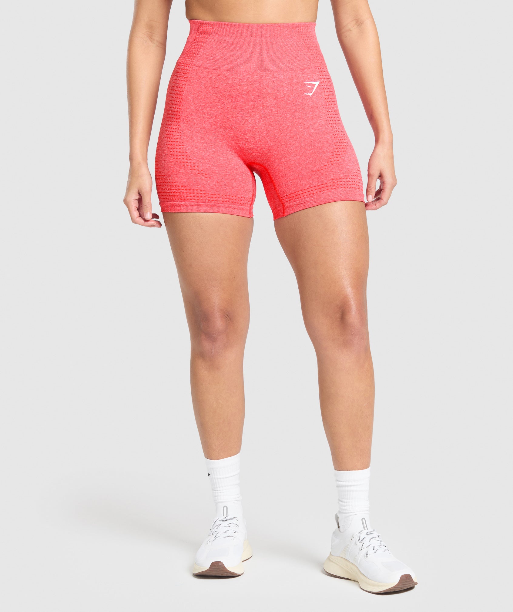 Women's Gymshark Vital Shorts Coral Red Marl