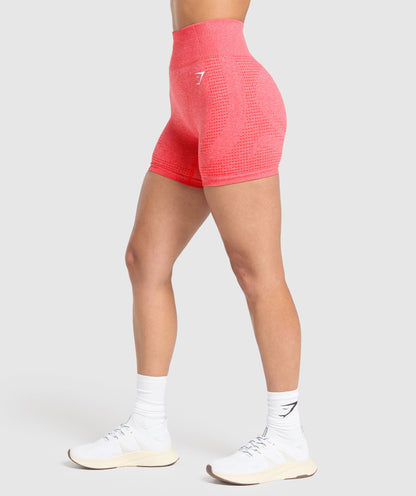 Women's Gymshark Vital Shorts Coral Red Marl
