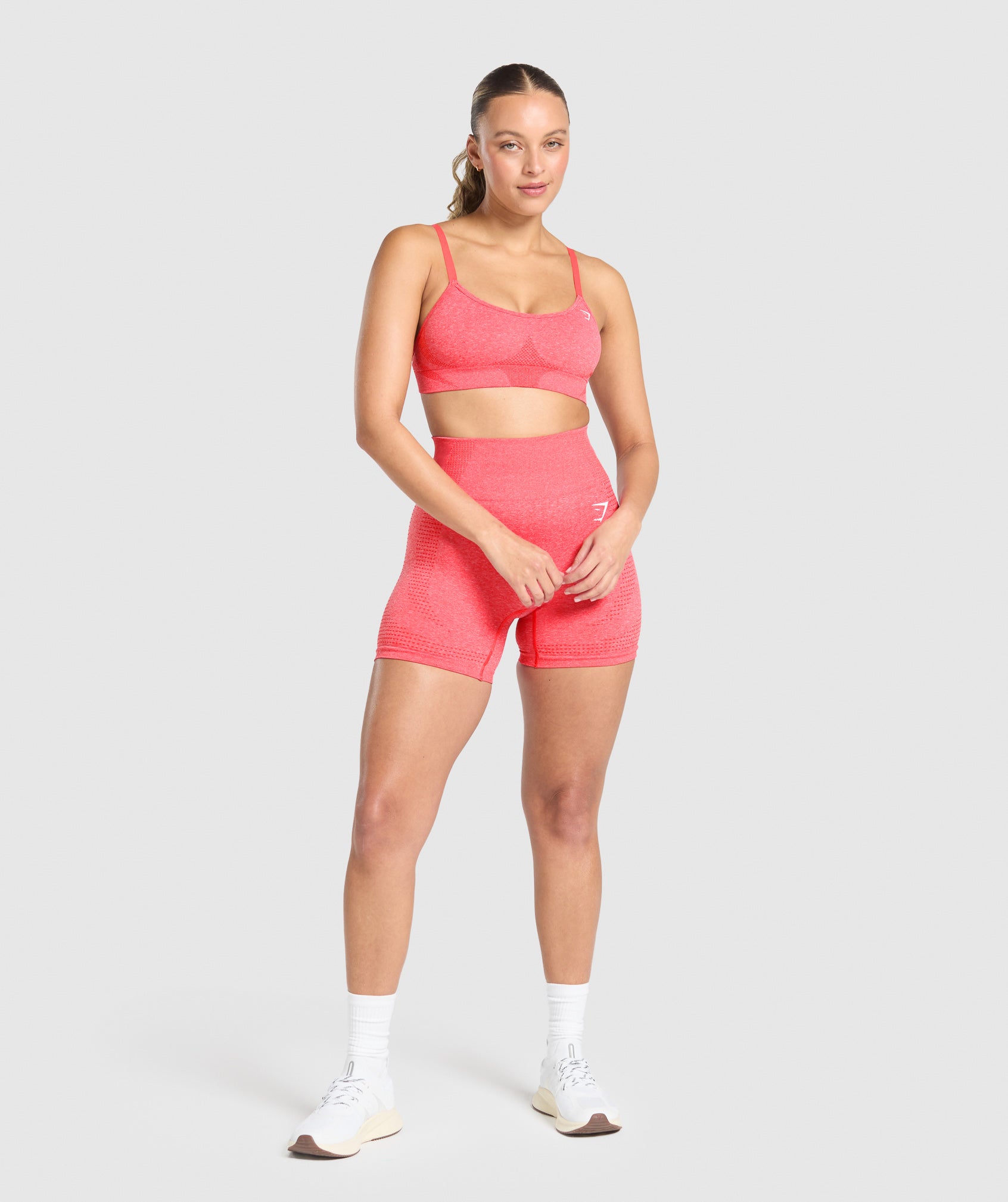 Women's Gymshark Vital Shorts Coral Red Marl