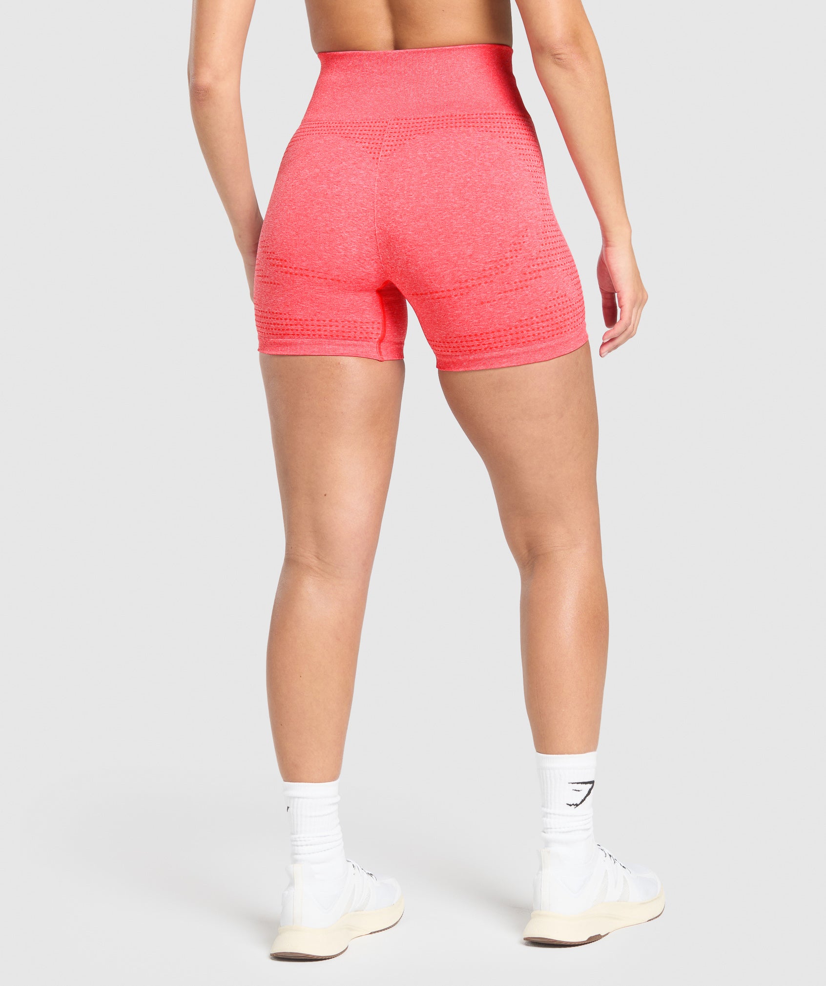 Women's Gymshark Vital Shorts Coral Red Marl
