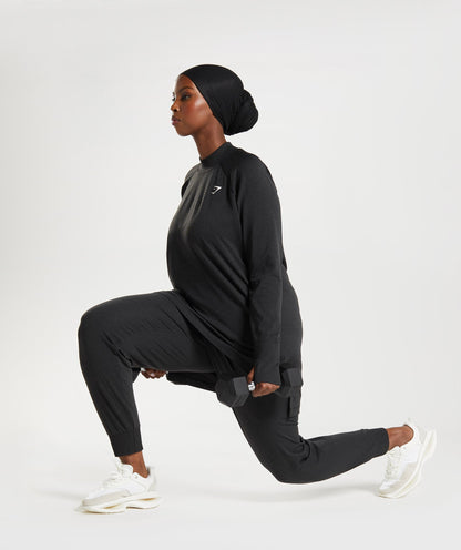 Women's Gymshark Vital Joggers Black Marl