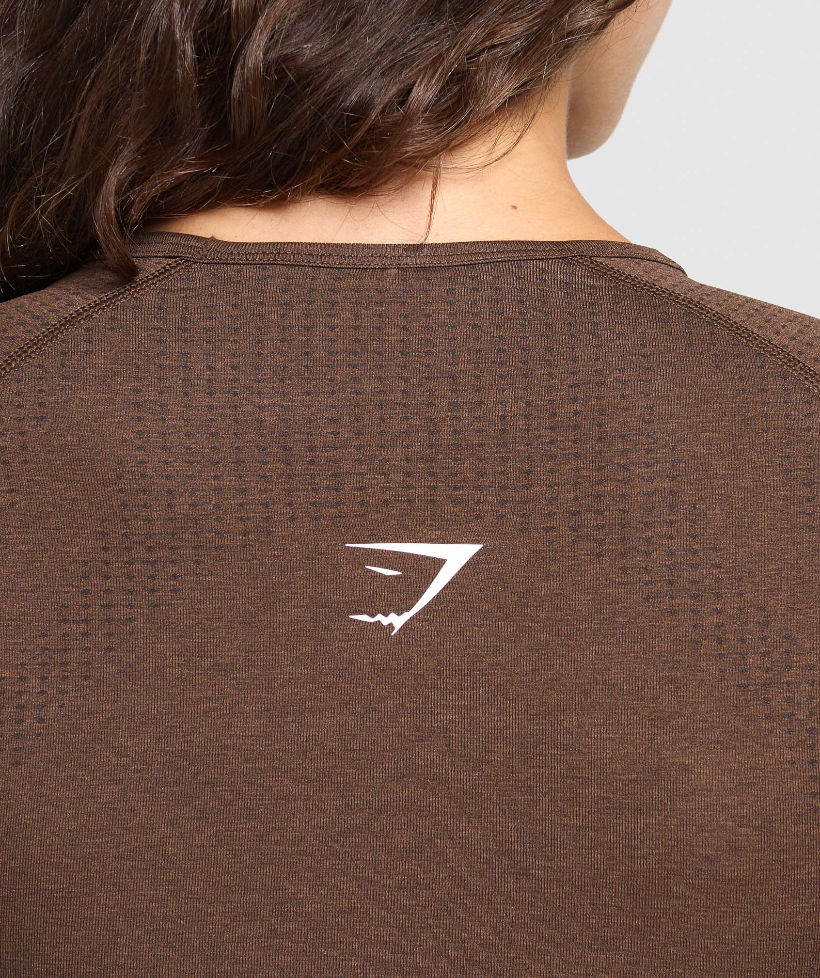 Women's Gymshark Vital Long Sleeve Cut Out Top Espresso Marl