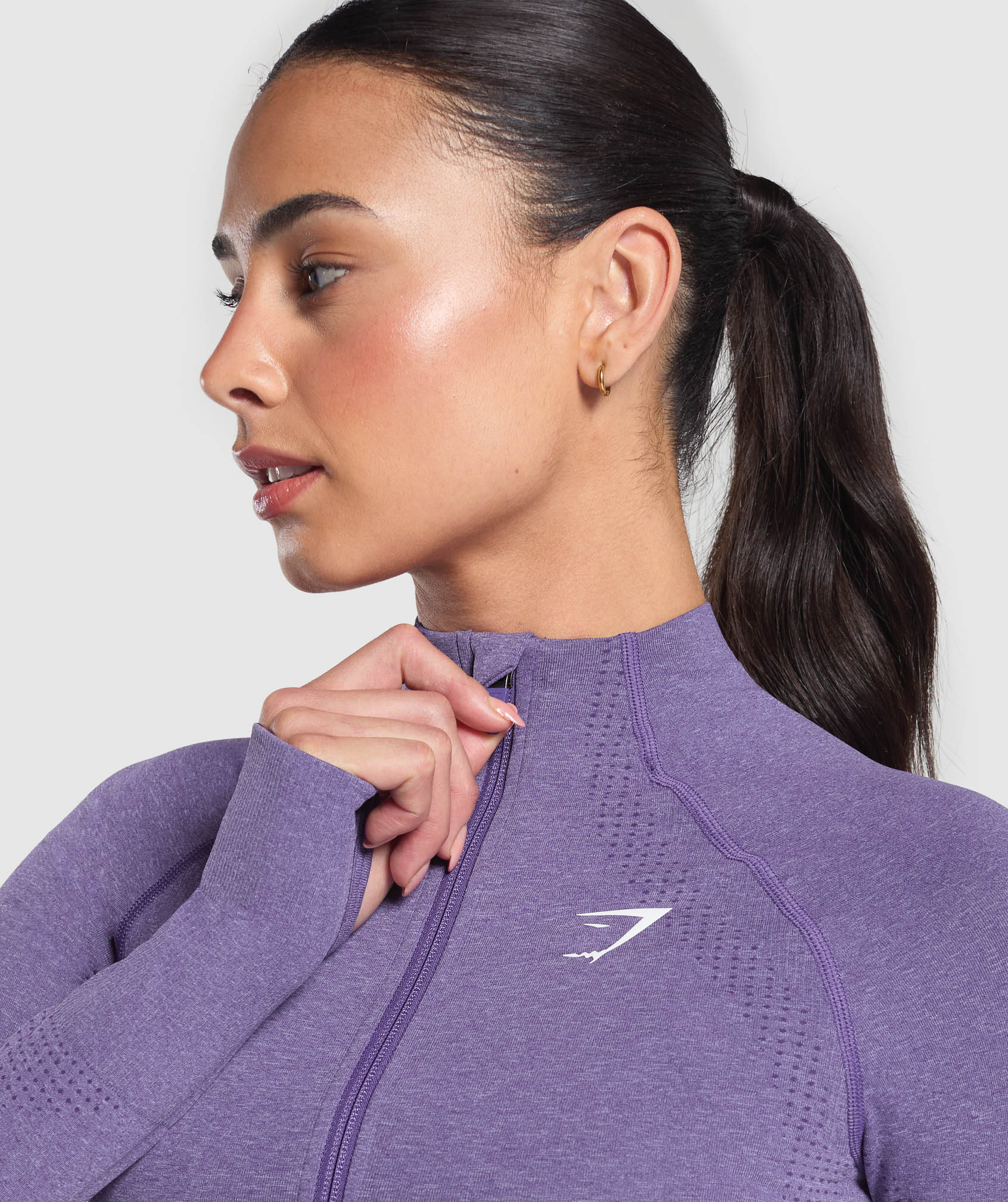 Women's Gymshark Vital Midi Zip Up Jacket Functional Purple