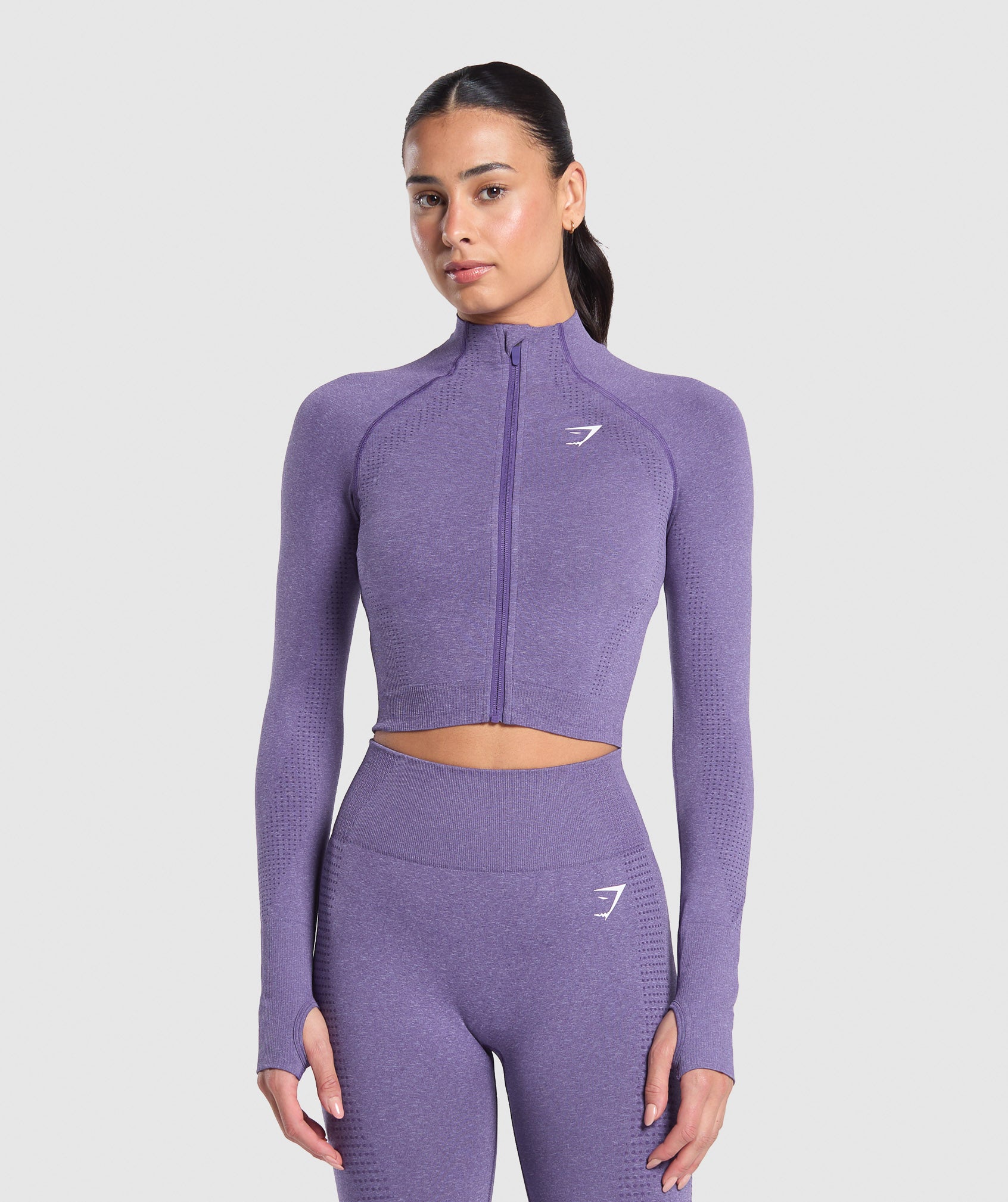 Women's Gymshark Vital Midi Zip Up Jacket Functional Purple