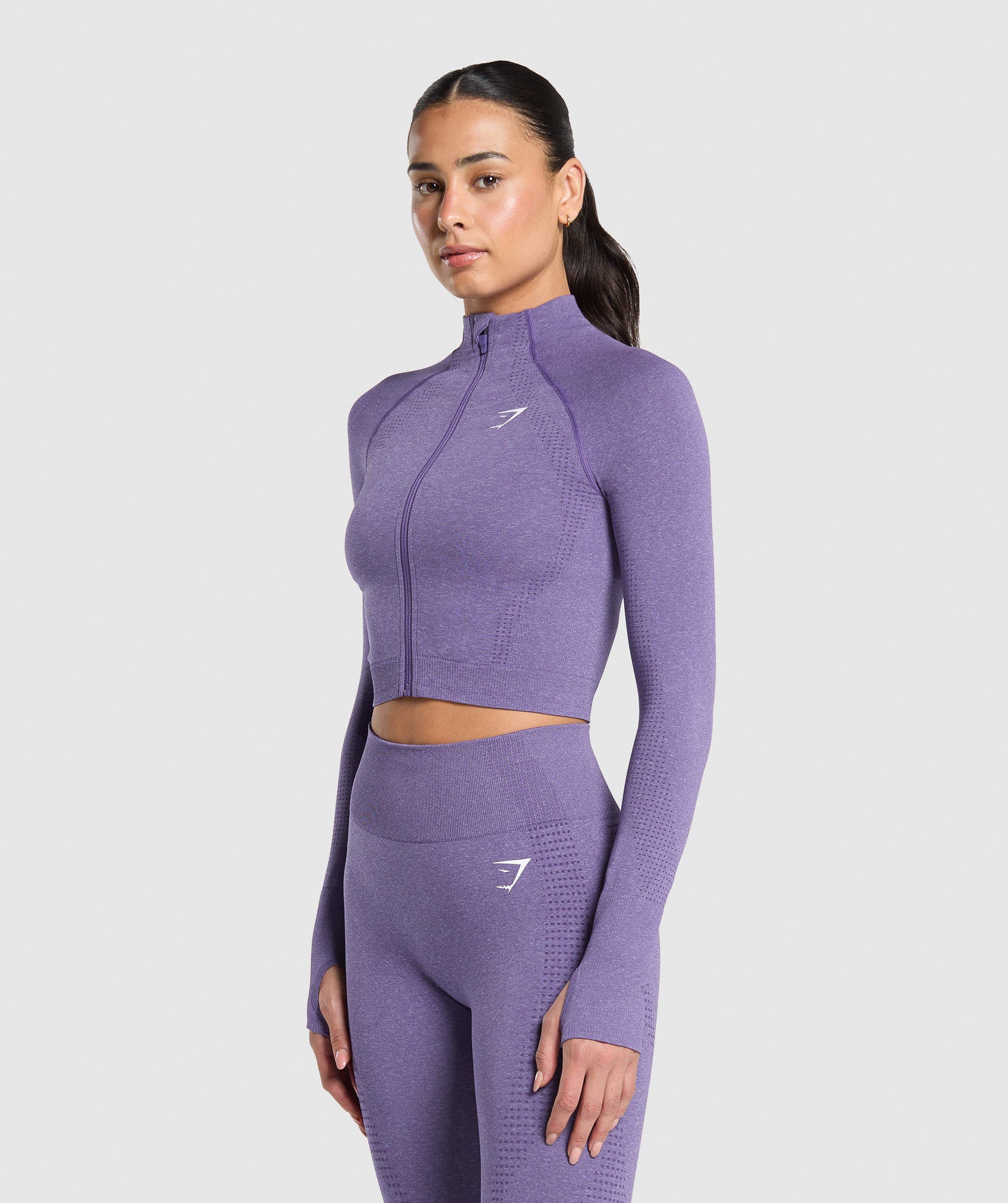 Women's Gymshark Vital Midi Zip Up Jacket Functional Purple