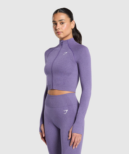 Women's Gymshark Vital Midi Zip Up Jacket Functional Purple