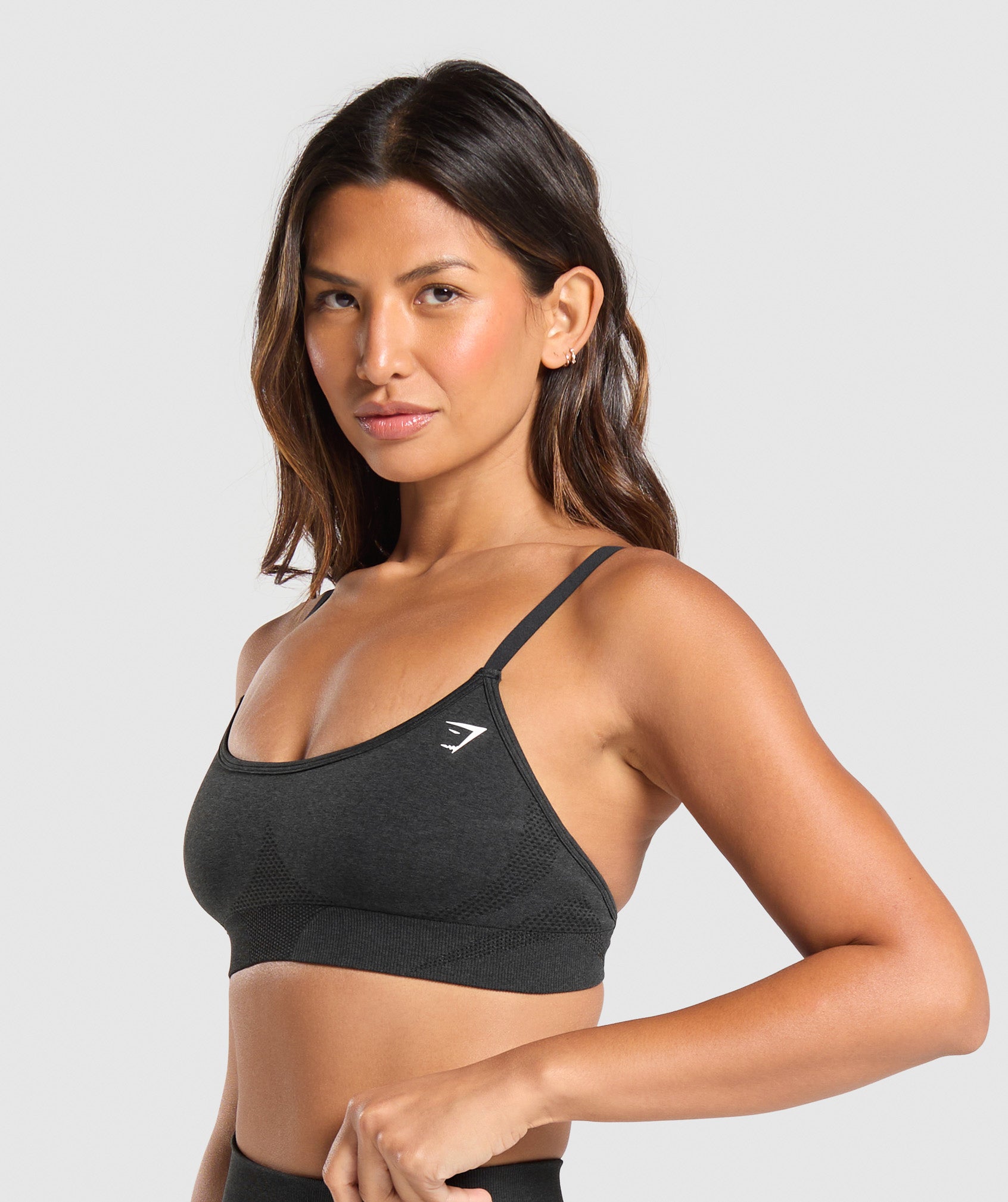 Women's Gymshark Vital Sports Bra Black Marl