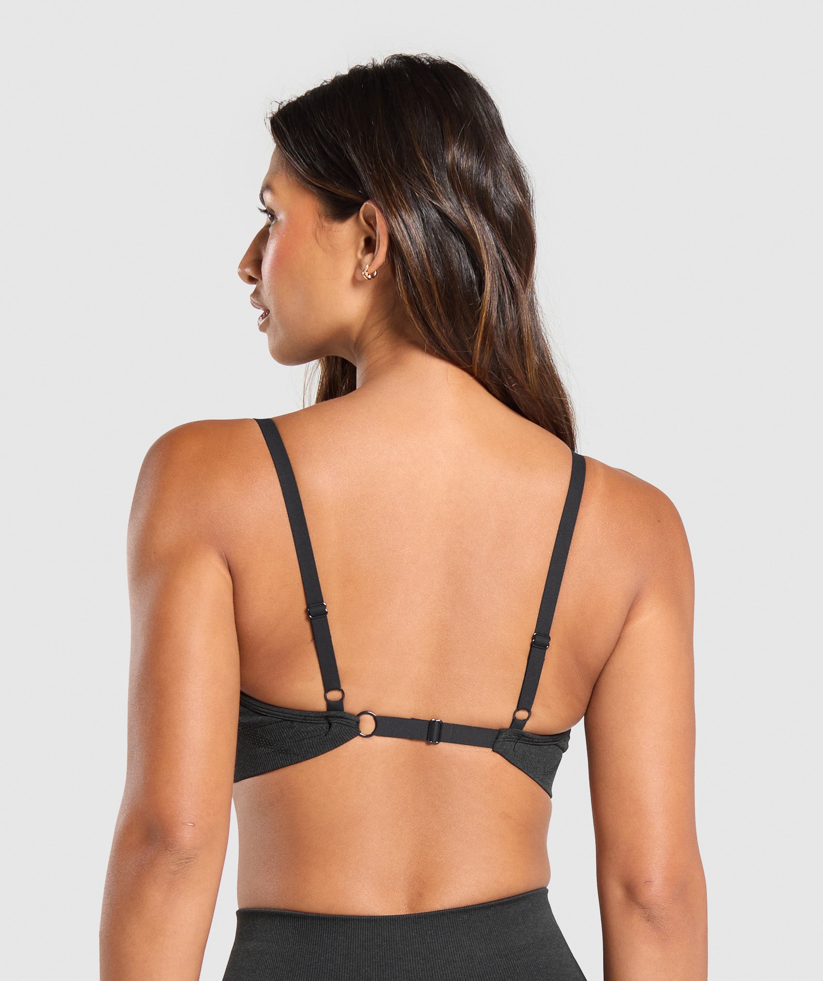 Women's Gymshark Vital Sports Bra Black Marl