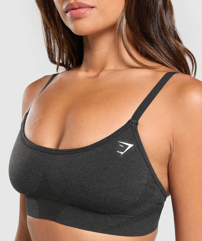 Women's Gymshark Vital Sports Bra Black Marl