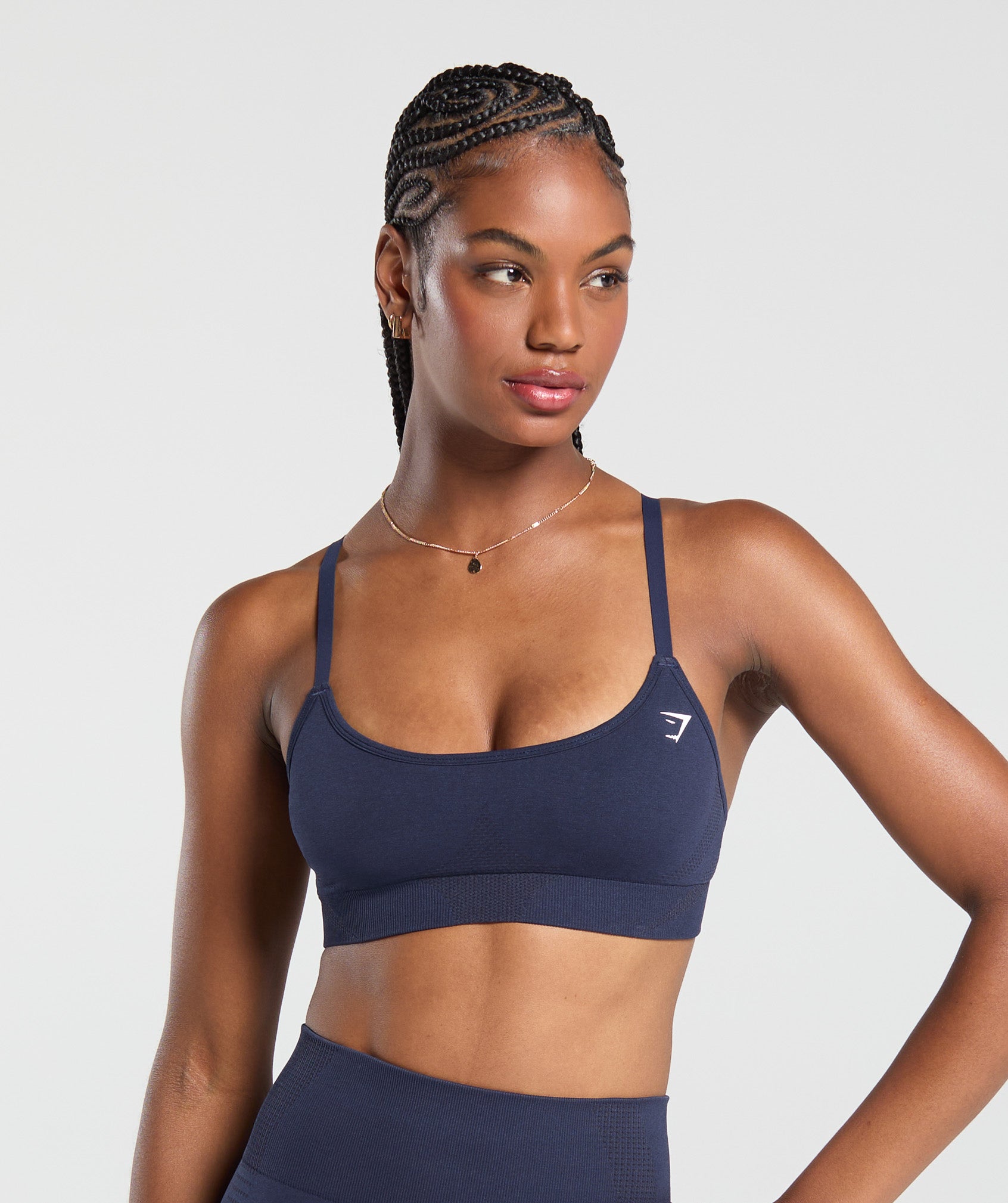 Women's Gymshark Vital Sports Bra Heavy Blue Marl