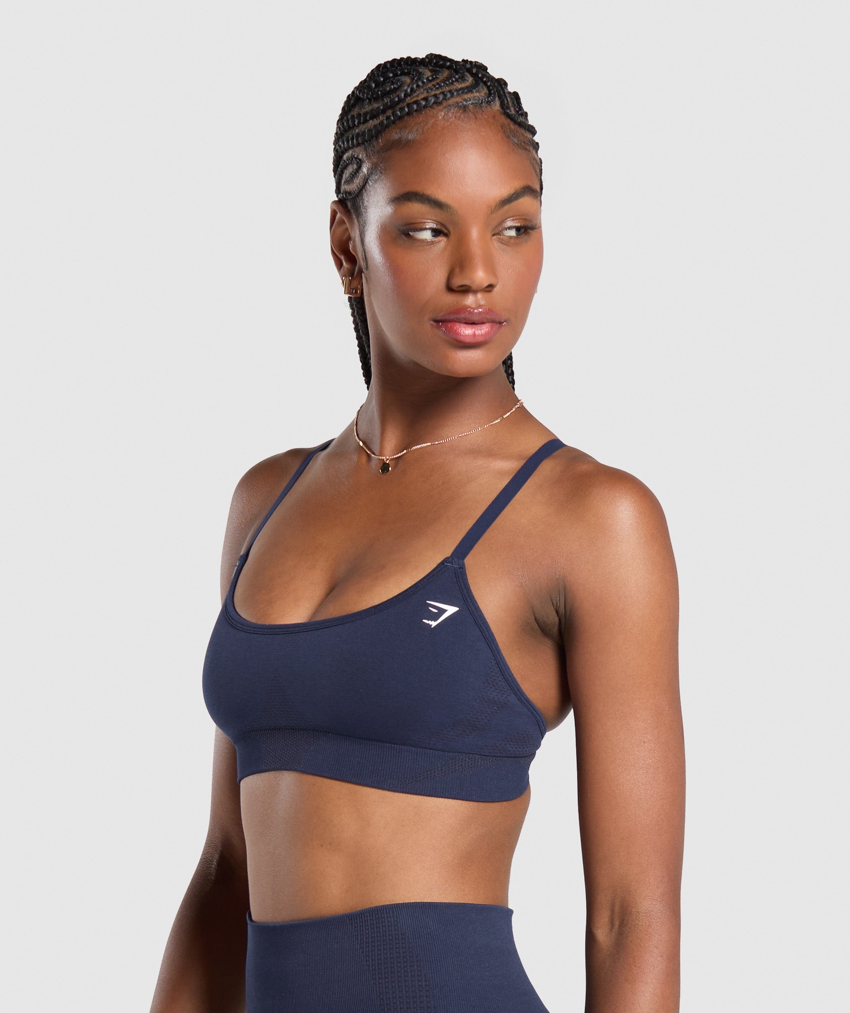 Women's Gymshark Vital Sports Bra Heavy Blue Marl