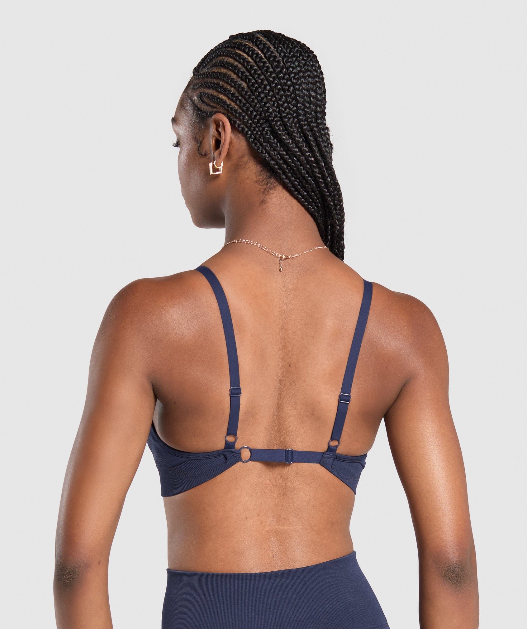Women's Gymshark Vital Sports Bra Heavy Blue Marl