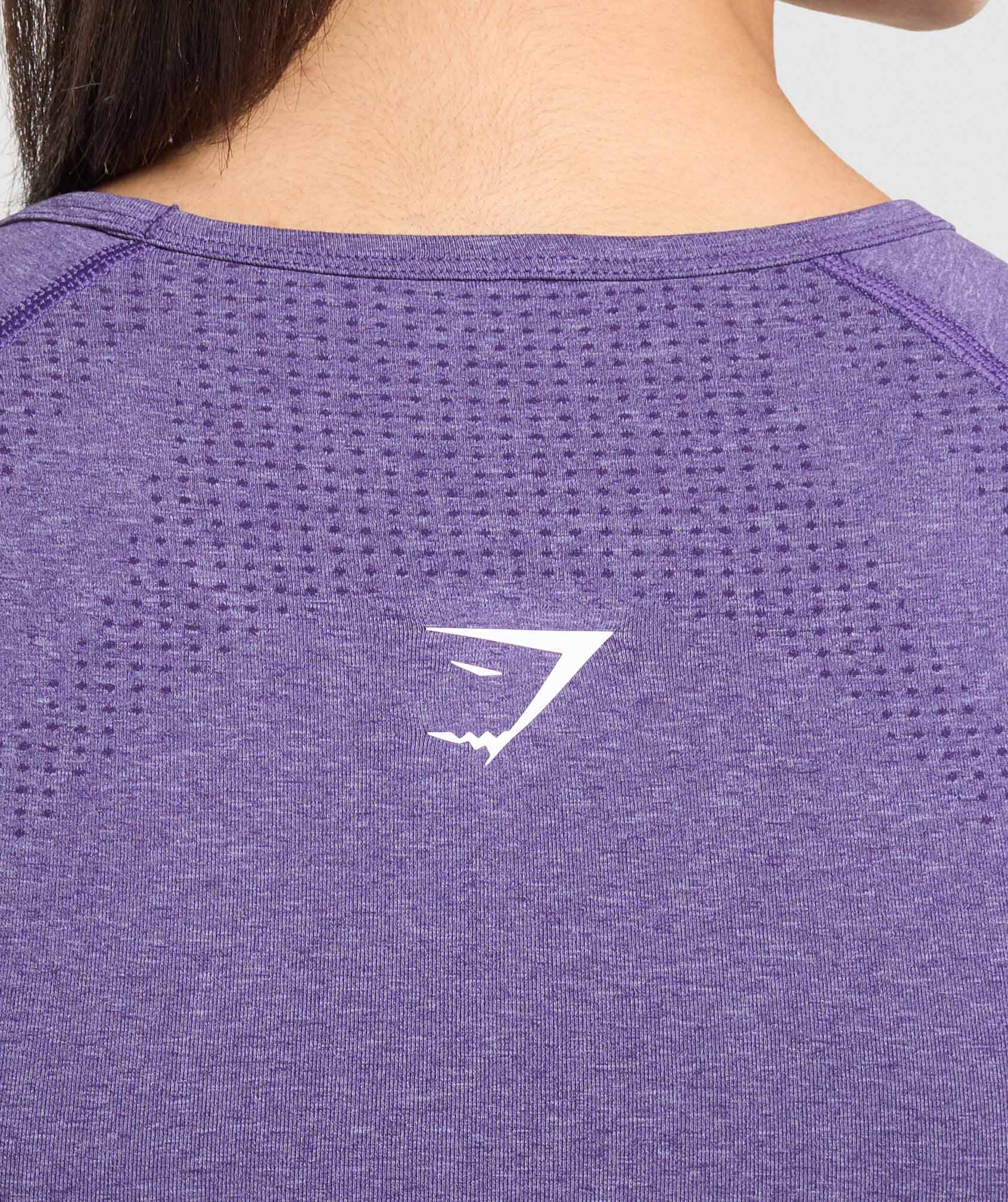Women's Gymshark Vital Scoop Neck Top Functional Purple Marl