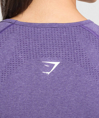 Women's Gymshark Vital Scoop Neck Top Functional Purple Marl