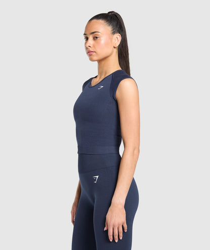 Women's Gymshark Vital Scoop Neck Top Heavy Blue