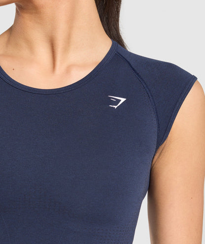 Women's Gymshark Vital Scoop Neck Top Heavy Blue