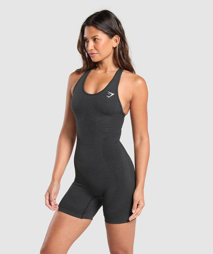 Women's Gymshark Vital All In One Black Marl