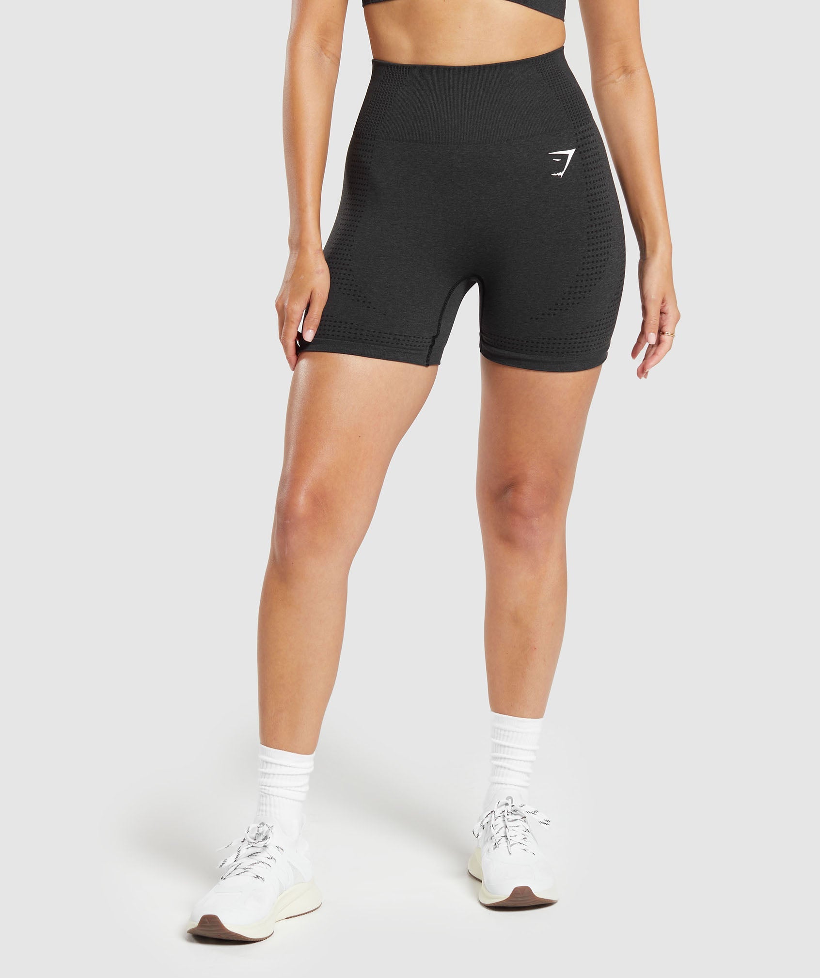 Women's Gymshark Vital Shorts Black Marl