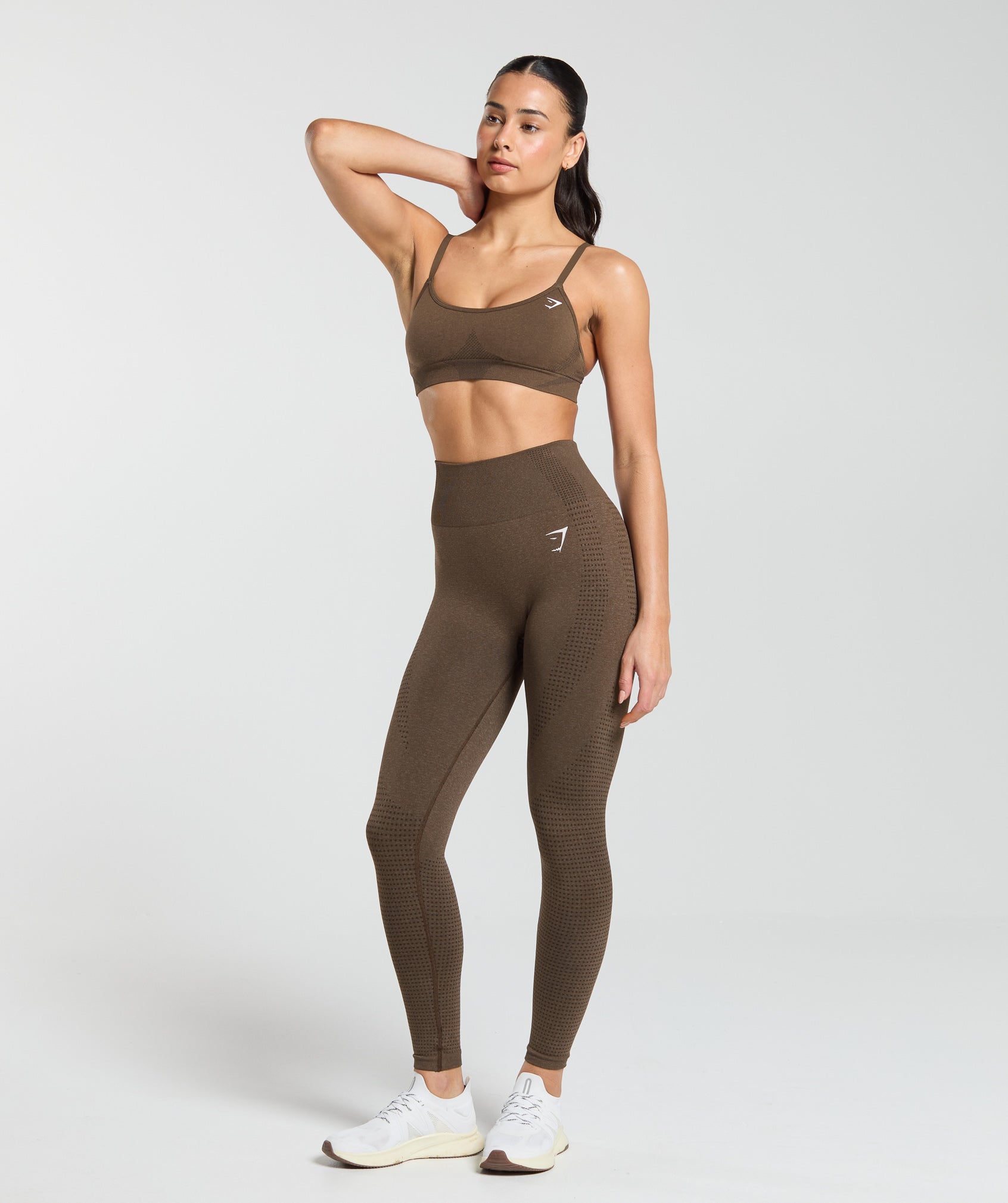 Women's Gymshark Vital Sports Bra Espresso Marl