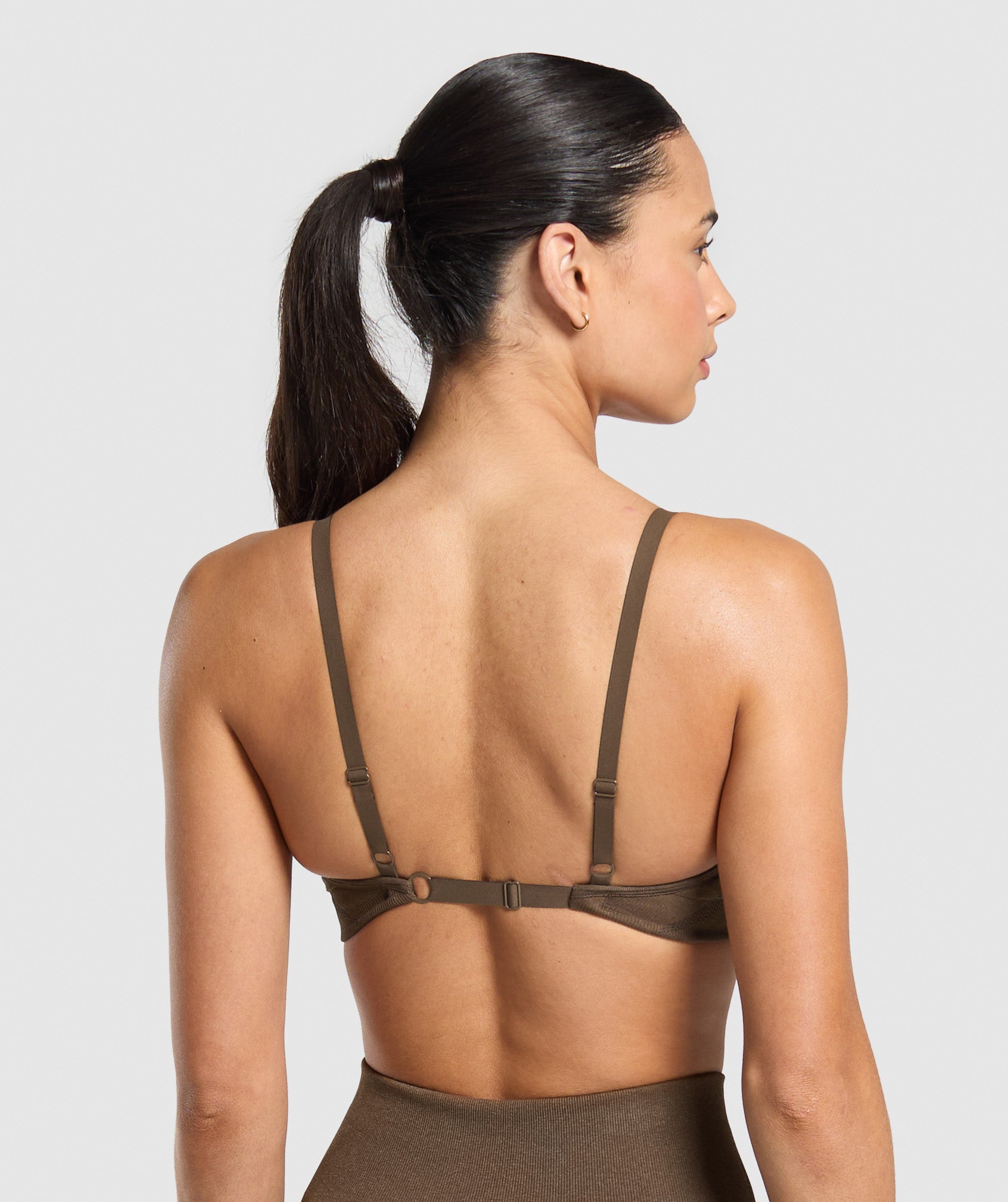 Women's Gymshark Vital Sports Bra Espresso Marl