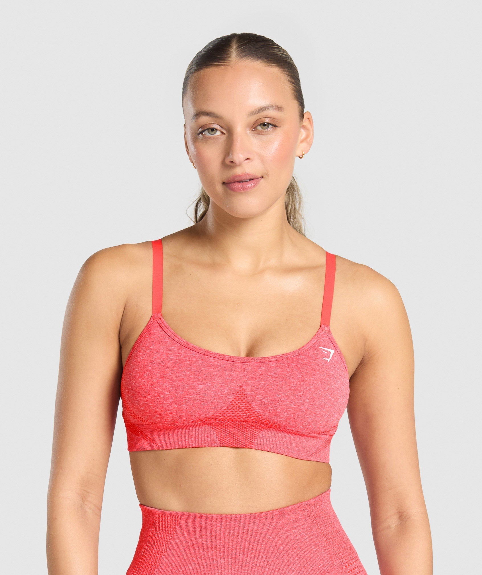 Women's Gymshark Vital Sports Bra Coral Red Marl