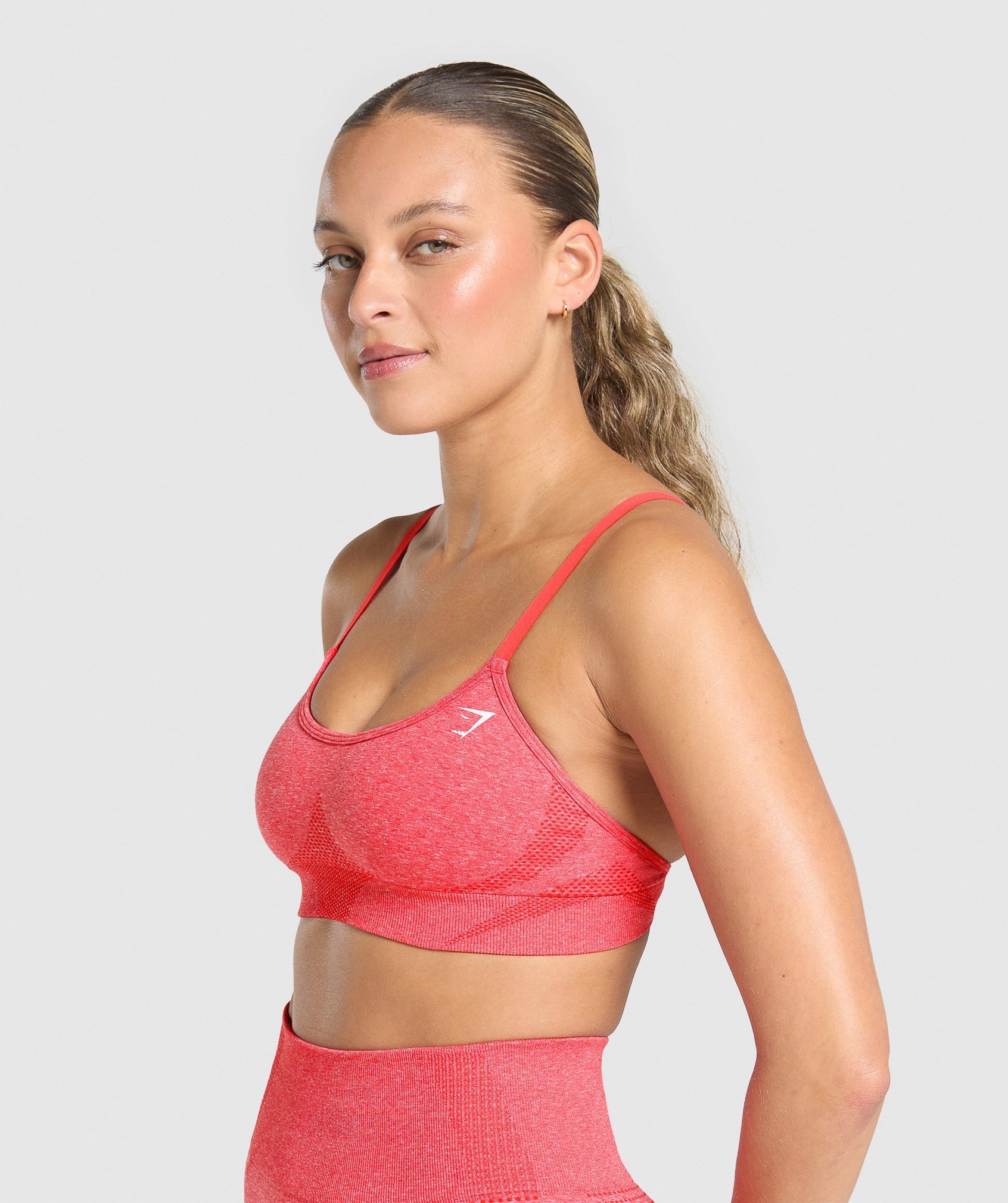 Women's Gymshark Vital Sports Bra Coral Red Marl