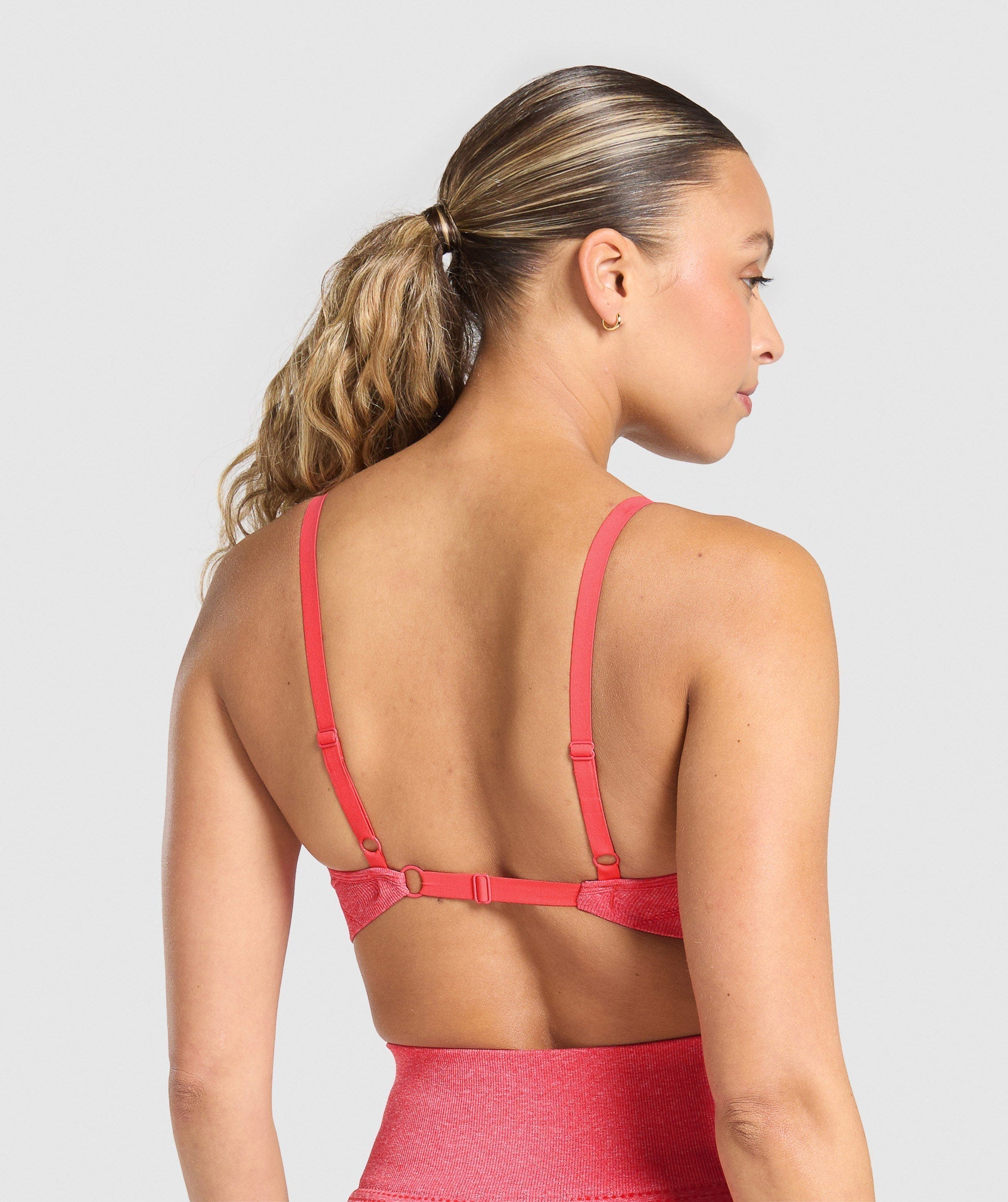 Women's Gymshark Vital Sports Bra Coral Red Marl