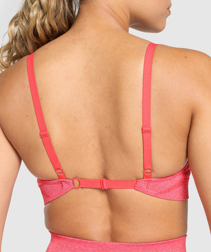 Women's Gymshark Vital Sports Bra Coral Red Marl