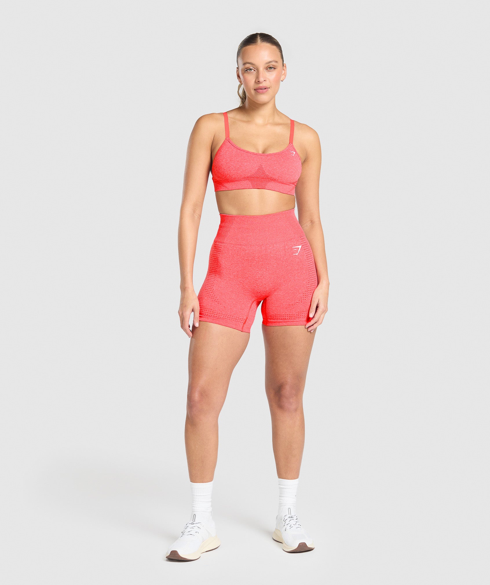 Women's Gymshark Vital Sports Bra Coral Red Marl