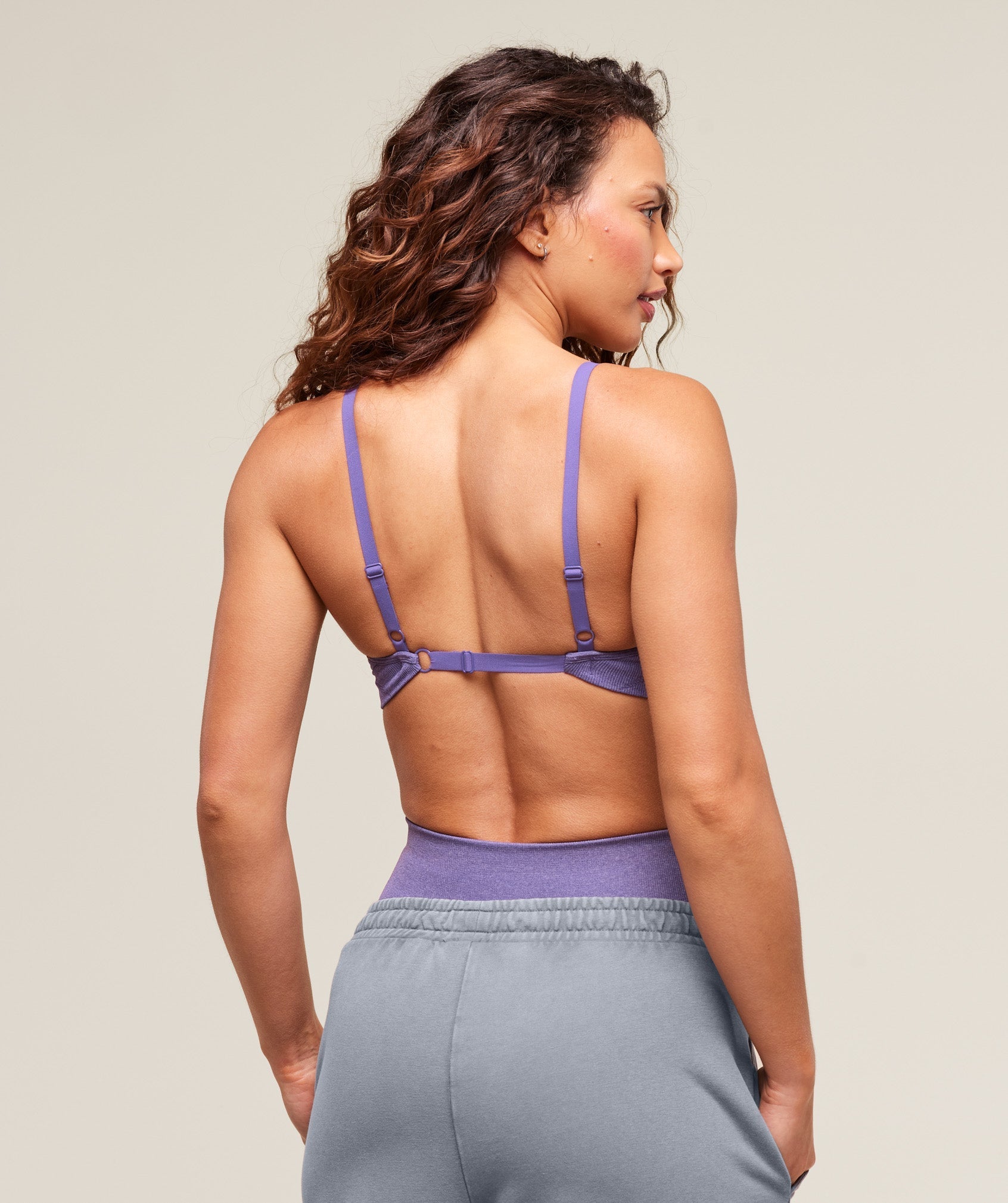 Women's Gymshark Vital Sports Bra Functional Purple Marl