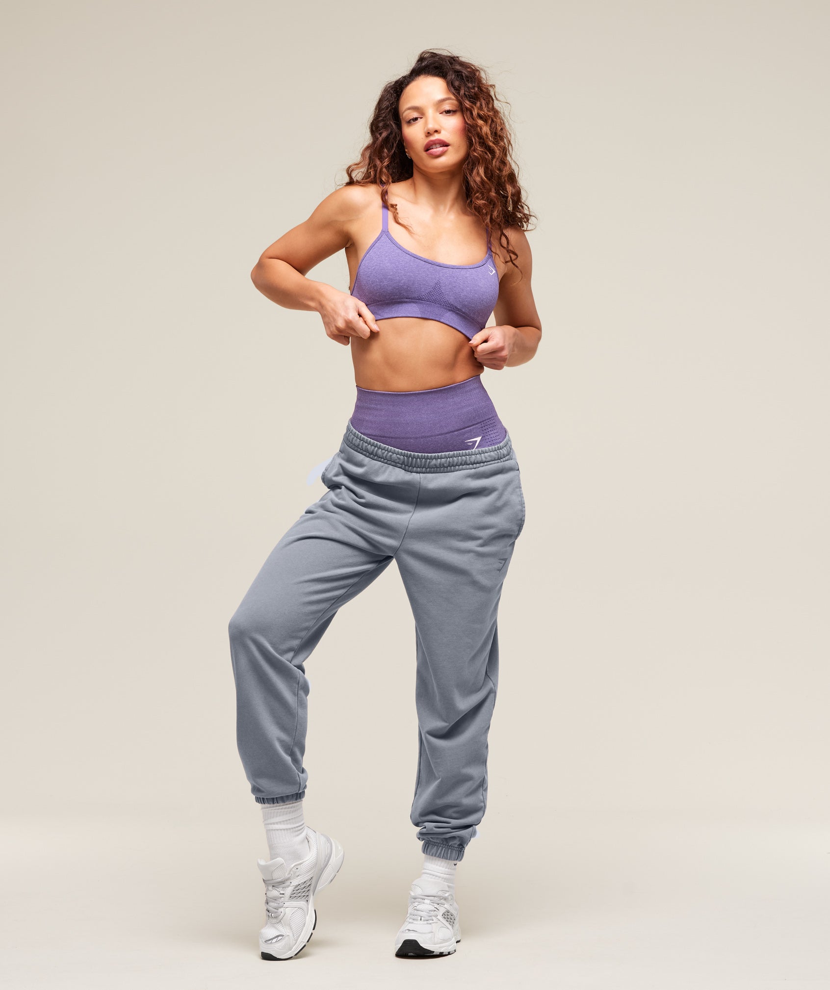 Women's Gymshark Vital Sports Bra Functional Purple Marl
