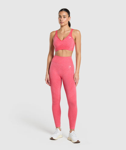 Women's Gymshark Vital V Neck Sports Bra Coral Red