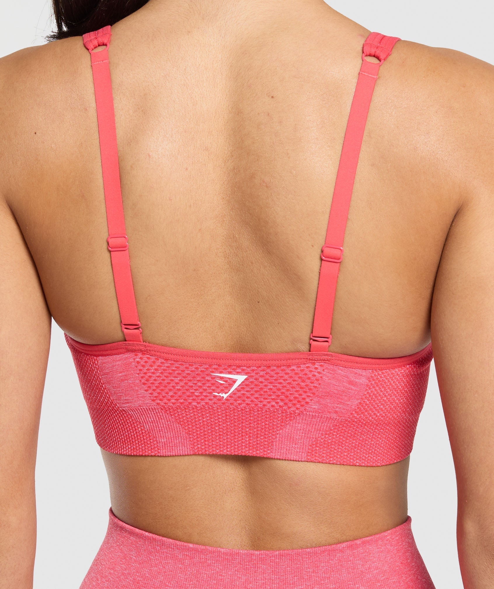 Women's Gymshark Vital V Neck Sports Bra Coral Red