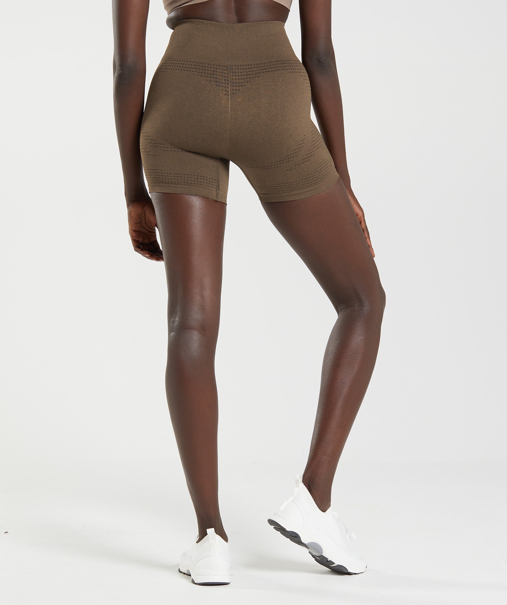Women's Gymshark Vital Seamless Shorts Espresso Marl