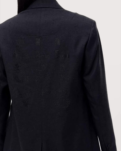 AllSaints Essie Single Breasted Blazer Women's Gunmetal Grey Women's