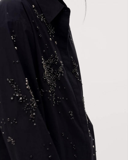 AllSaints Gemi Embellished Shirt Women's Black Women's