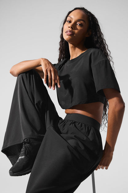 Alo Yoga Women'S Mesh Cropped Mirage Tee