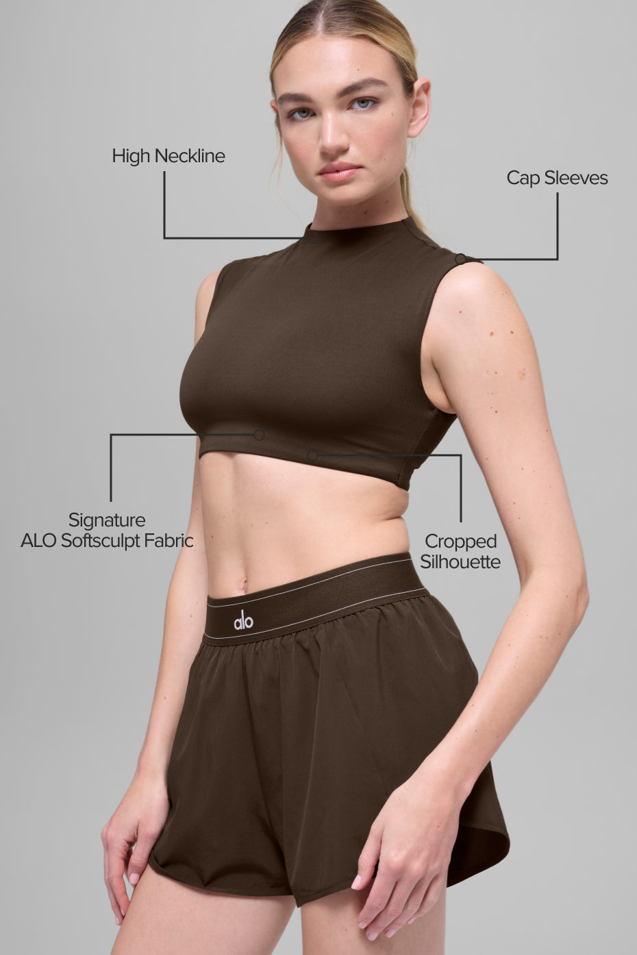 Alo Yoga Women'S Alo Softsculpt Capped Out Short Sleeve