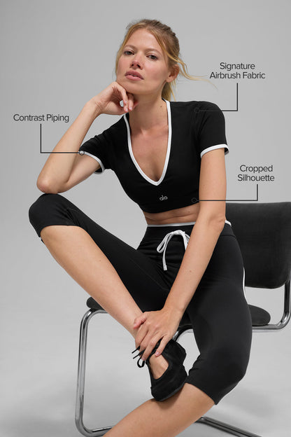 Alo Yoga Women'S Airbrush Race Pace Short Sleeve