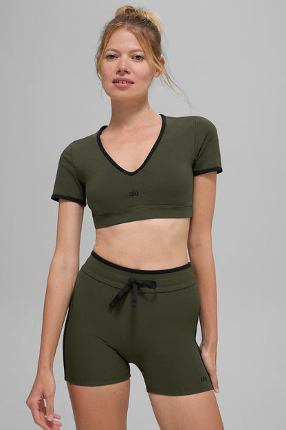 Alo Yoga Women'S Airbrush Race Pace Short Sleeve