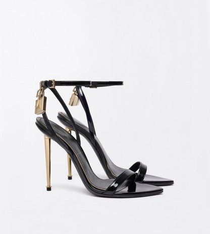 Tom Ford Patent Leather Padlock Pointy Naked Sandal