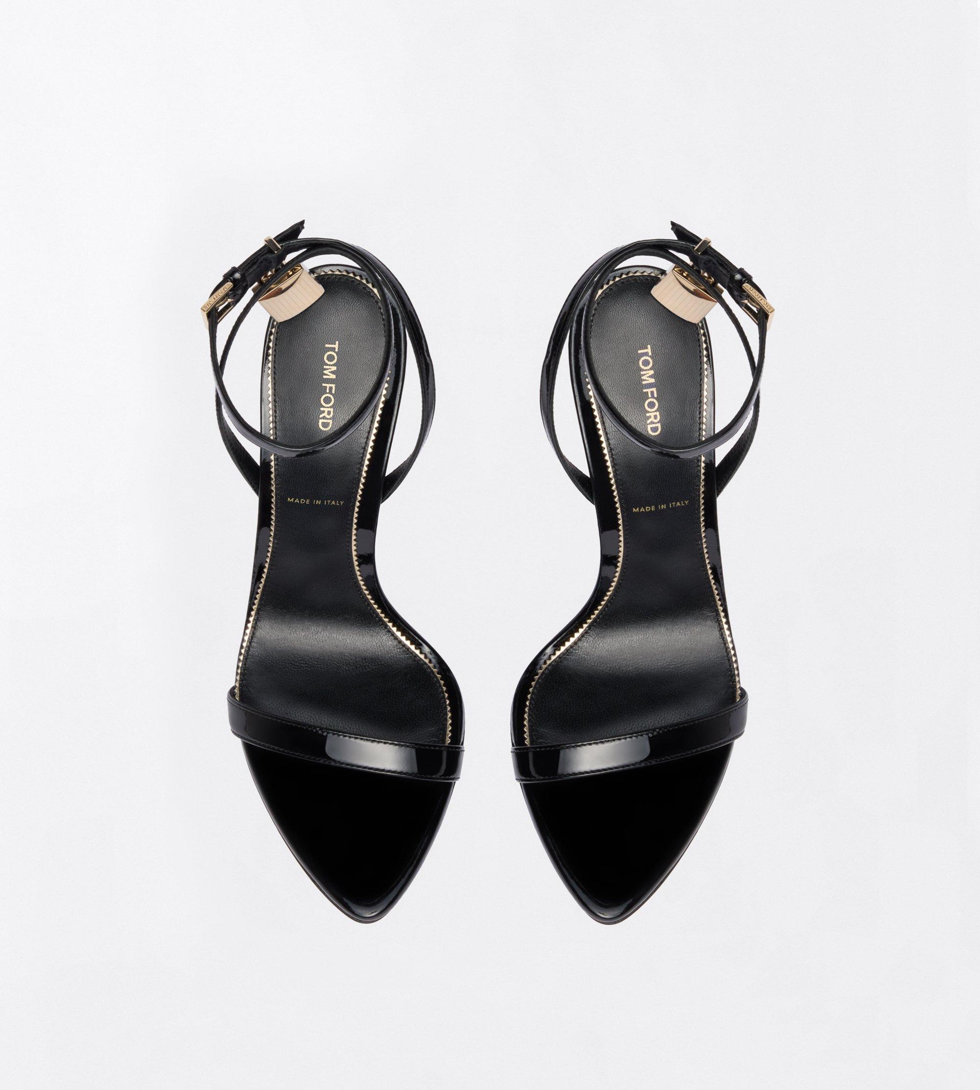 Tom Ford Patent Leather Padlock Pointy Naked Sandal
