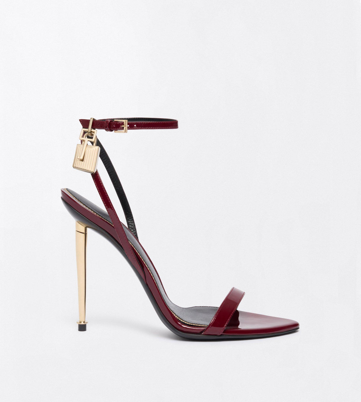 Tom Ford Patent Leather Padlock Pointy Naked Sandal