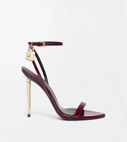 Tom Ford Patent Leather Padlock Pointy Naked Sandal