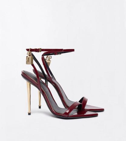 Tom Ford Patent Leather Padlock Pointy Naked Sandal